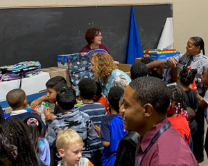 NCCorrection's tweet photo. #NCDAC Sec. Todd Ishee w/ staff members &amp; Warren County Schools Superintendent Keith Sutton had fun taking some of our #NC Gov. School Supply Drive donations to Mariam Boyd Elementary School! Read more - https://t.co/3RVEHdvR7B https://t.co/l2mSeWalGz