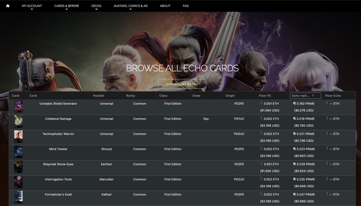 Interested in replicating <a href="/ParallelTCG/">Parallel</a> cards, but you wonder what is the cost and if it is worthy compared buying on secondary market on <a href="/SouqFinance/">Souq</a> or <a href="/openseapro/">OpenSea Pro</a>? 
Check on app.paralleldecks.xyz