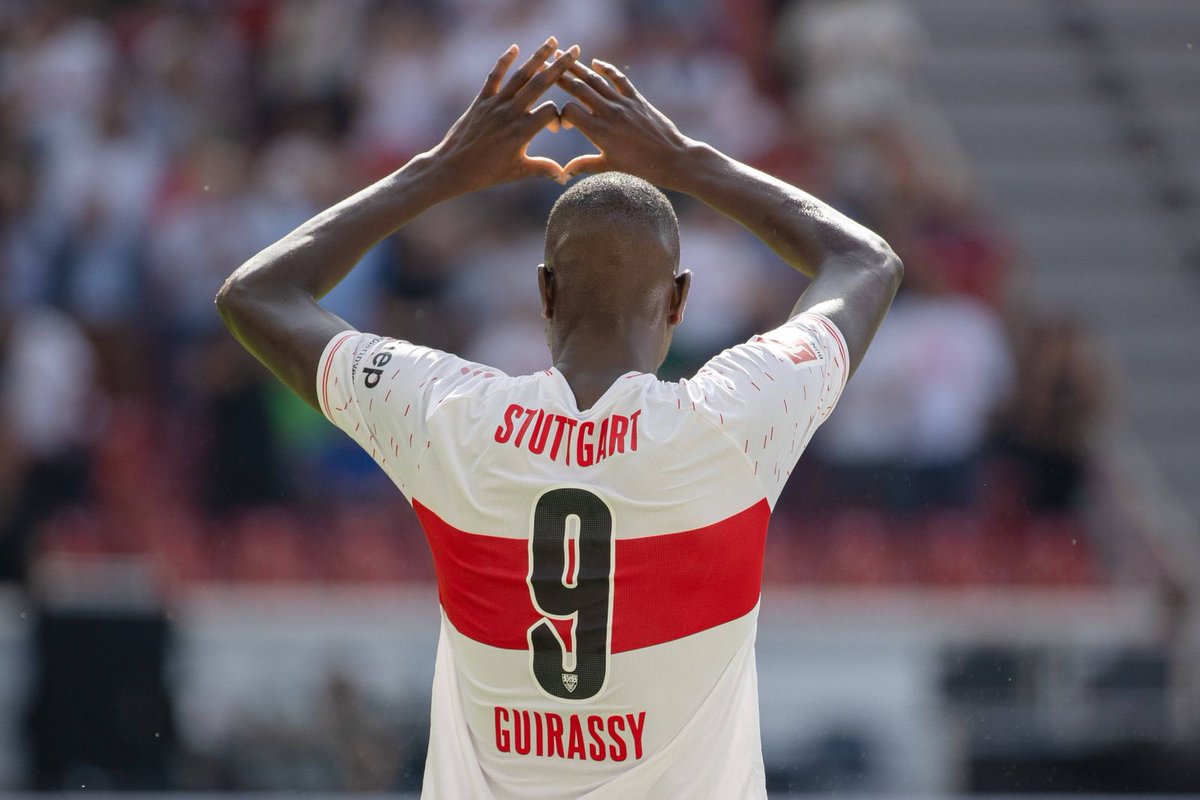 TopBinsTalk's tweet photo. VfB Stuttgart’s Serhou Guirassy is the first player in Europe’s top five leagues to score double digit goals this season. Doubt many people expected that. https://t.co/nAKNdlJ3HA