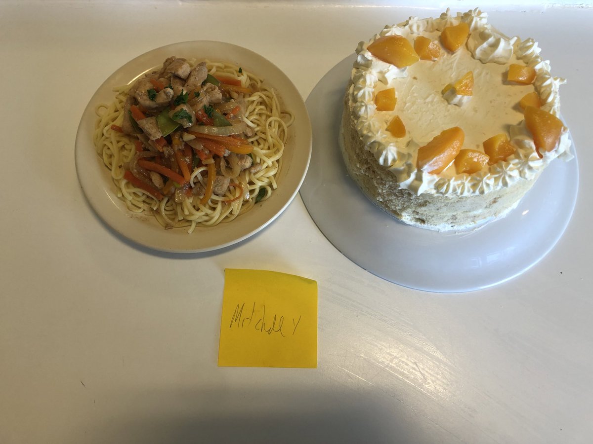 National 5 Practical Cookery pupils have been learning how to dovetail recipes this week. They made stir fried chicken with noodles and a Peach and coconut gateau! We are so proud of their achievements <a href="/pwkacademy/">Prestwick Academy</a> #aimhigh #feedingminds #organisationalskillsforcookong