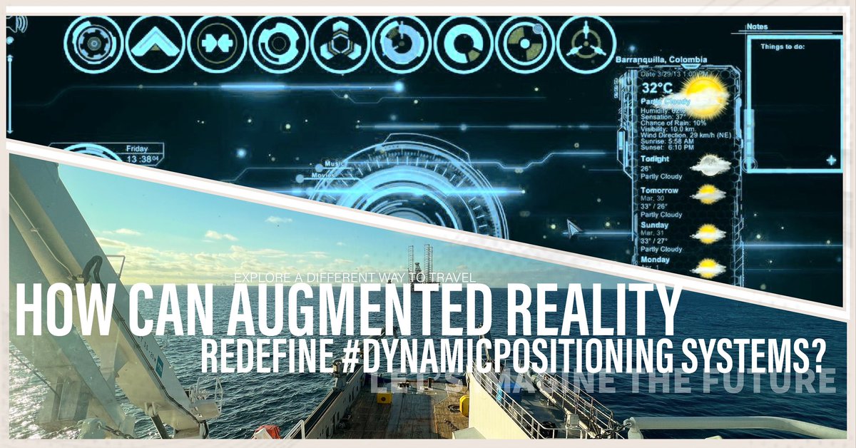 Imagine the future of #DynamicPositioning with #AugmentedReality! 🚢 See your route before you, not on a screen. Virtual markers guide docking. AR enhances safety, intuitiveness, & real-time decisions. Thoughts on AR in #maritime?