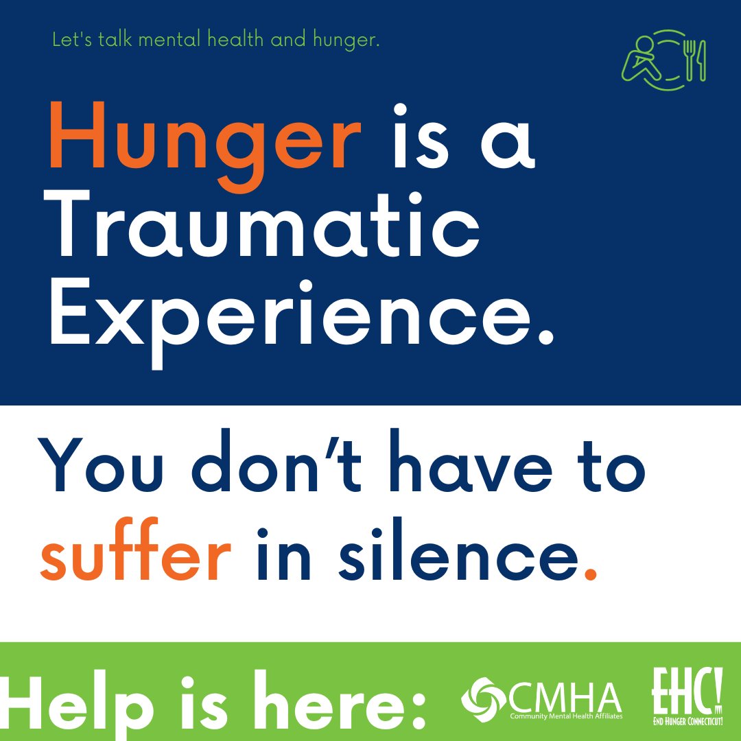 EndHungerCT's tweet photo. We partnered with @CMHACT on an article sharing not only the statistics and studies around mental and hunger, but the resources available to face them in CT. Visit https://t.co/wp5l1xHHl7 to learn more.  

#hungerfreeamerica #feedamerica #snapmatters  #mentalhealthadvocate https://t.co/IEiwdXIb0i