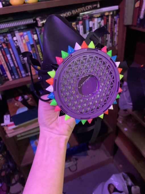 Gotta share my respirator progress: one filter down, one more to go. Then we paint the mask  neon pink<a href="/tag/mvsales"class="tags"><span>#mvsales</span></a>