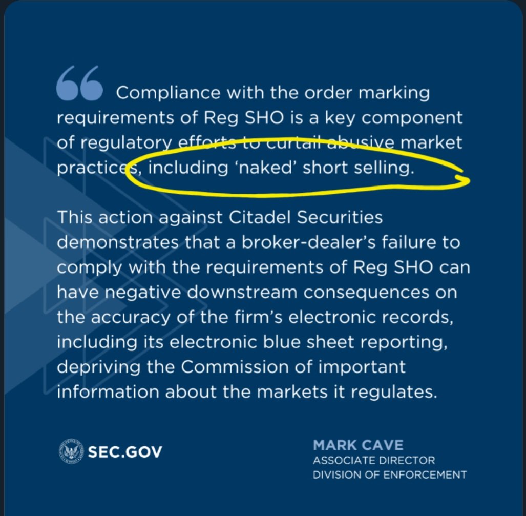 Remember when the media and naysayers said naked shorting was a conspiracy theory?

They really need to stop denying what we've been saying for years!

The abuse is RAMPANT in the market!

#BanNakedShorting 
#bandarkpools 
#BanPFOF 
#FINANCIALTREASON 
#citadelscandal 
#bancitadel