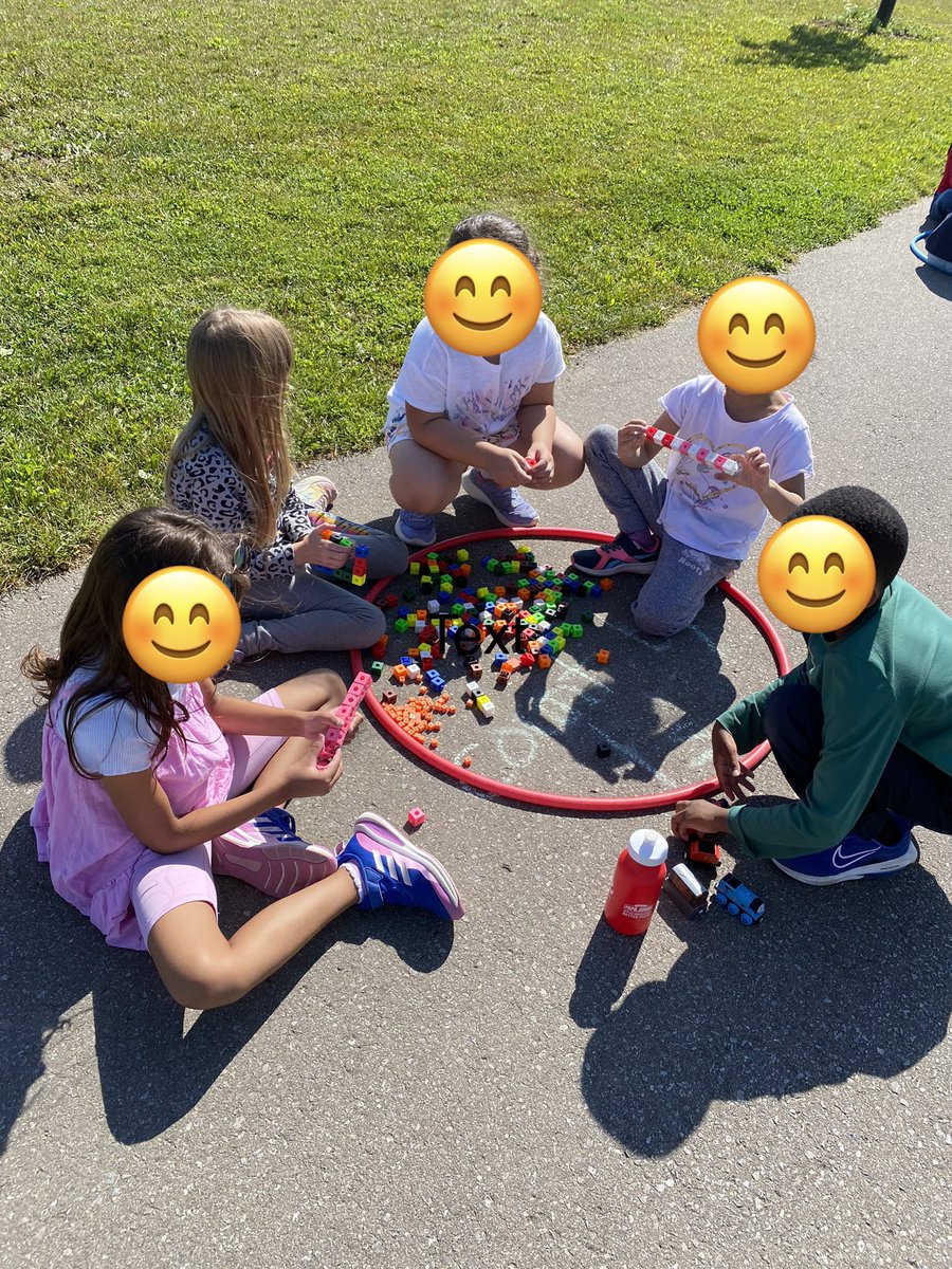 MrsDPetkovic's tweet photo. A beautiful Friday afternoon for all of the Gr 2 classes to enjoy outdoor learning! ☀️ Students moved to various hula hoops to practice skip counting in different ways and represented their counting using math tools 🧮 @DesmondHDSB @nieuwpoortj @MsThorogood @IfeKira @MsDellUnto https://t.co/u0SSKX8eXD