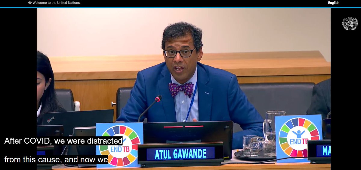 Thanks @Atul_Gawande for your steadfast support, engagement, and remarks during today's UN HLM on the fight against TB! @USAIDGH @CDCGlobal @Emory_TB_Center @StopTB @StopTBUSA @WHO