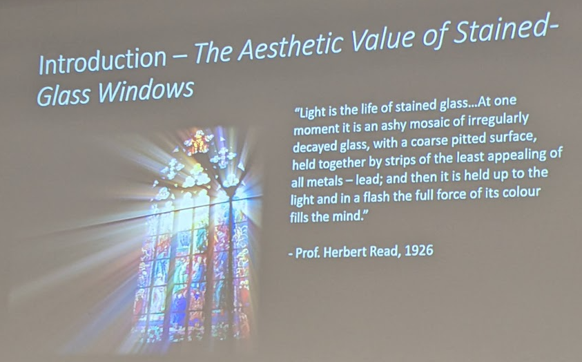 Eight more talks today! Again, some great stuff. I was pleased to be introduced to Michael Healy, hear about a new An Tur Gloine exhibition and wowed by work from Beth and Kate working between <a href="/TrinityRTPS/">Religion, Theology, and Peace Studies at TCD</a> and <a href="/MultisensoryC/">TCD Multisensory Lab</a>, funded by <a href="/TempletonRelig/">Templeton Religion Trust</a>