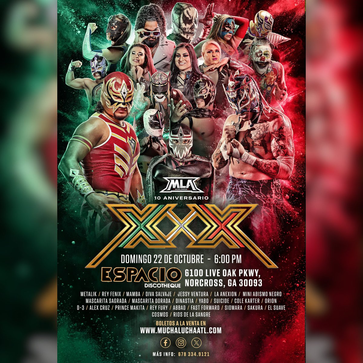 Let’s do this! 10 Anniversary show MLA XXX in Norcross GA Sunday Oct 22 tickets on sale next Friday.