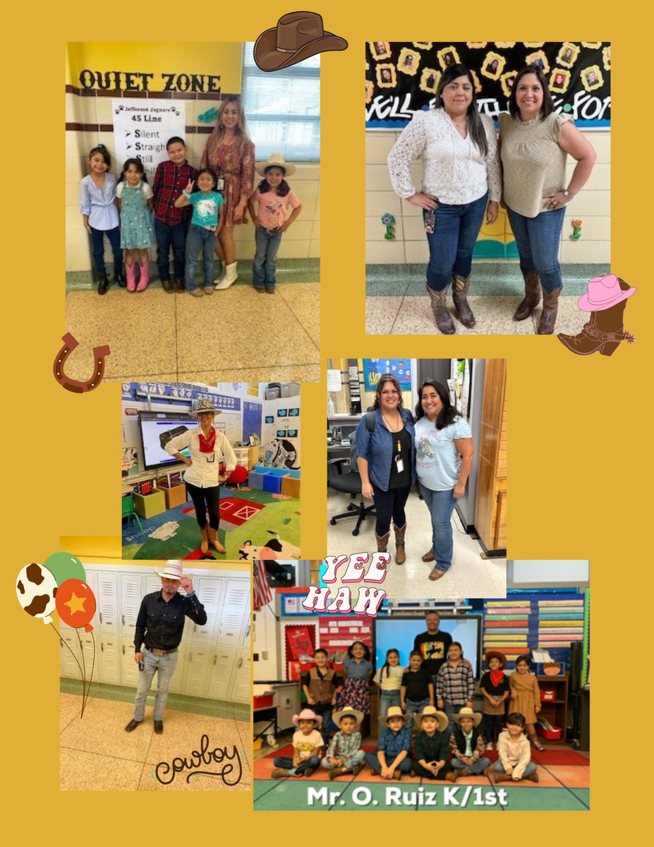 JeffersonES2's tweet photo. 🤠🐎Yee-haw! Celebrating Hispanic Heritage Month with Vaquero/Ranchero Day! Our Jaguars are honoring and embracing our culture's traditions! @iliana_kd @HISDCentral @TeamHISD https://t.co/XrHLWXZZqo