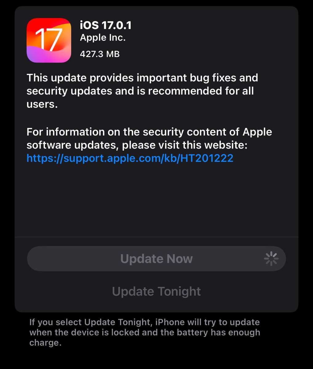 VisionAllAccess's tweet image. Make sure you’re up to date!

#softwarepatch #bugfix #securityupdate #iOS17