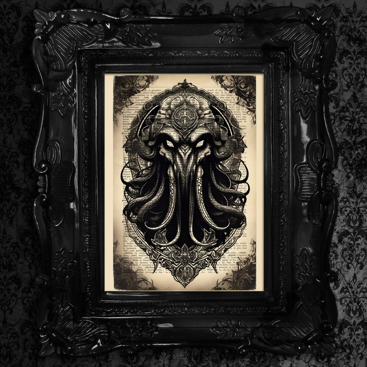 Indulge in the dark mystique of 'Cthulhu Gothic Reverie.' 🖤 This art print seamlessly combines Lovecraftian horror with Victorian elegance.
art4giftvintageart.etsy.com/listing/157273…
#VictorianDecor #ArtPrints #LovecraftianHorror #EldritchAesthetics #MacabreBeauty #art #Cthulhu #gothic #horror