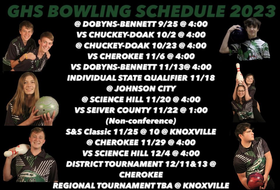 Our schedule for this season!!!🎳