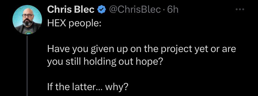 HEX will prove the haters wrong. 

We haven’t gone anywhere. 

Retweet if you’re still bullish on $HEX

It’s time to show people we are still here and building! It’s been almost 4 years and they are still trying the same old 💩.

2025, we will see who was right.