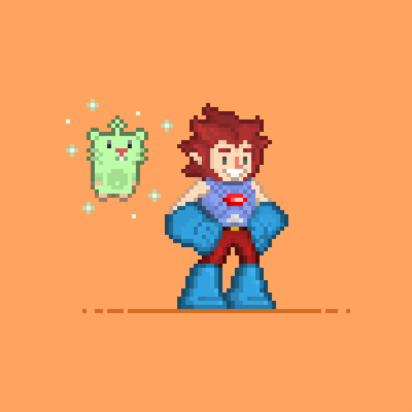 LeeX8970's tweet photo. Meet the dynamic duo! In Void Breaker you'll be going on missions as Herow, an adventurer aspiring to join the ranks as a NOVA, and his alien hamster companion Gamma who accompanies you while bouncing around in his photon hamster ball. https://t.co/3Ew0XpVwjR