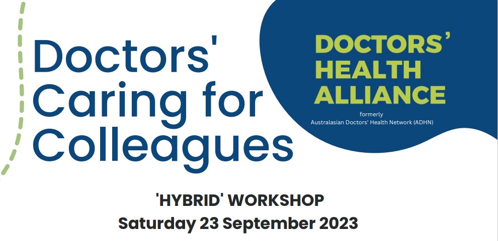 We have over 120 participants joining our Doctors' Caring for Colleagues Workshop today! Every state &amp; territory is represented - on-line &amp; at the doctors' health services workshop 'hubs' in Sydney, Canberra, Melbourne, Hobart, Perth and Adelaide. #doctorshealth