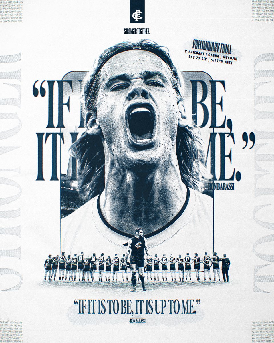 It's up to us.

Prelim final day. 𝐆𝐚𝐦𝐞 𝐝𝐚𝐲.

#StrongerTogether