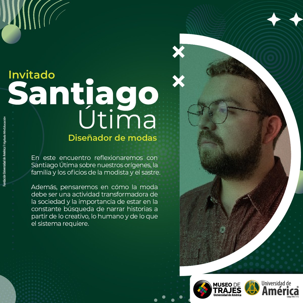 F_UAMERICA's tweet photo. ¡Prepárate para un viaje a través del tiempo y la creatividad en el 2do episodio de nuestro Pódcast Moda Contemporánea!
Nos acompaña Santiago Útima, en una reflexión sobre los oficios de modistas y sastres en: https://t.co/K1iCwz9c76
#ModaContemporanea #HilandoMemorias https://t.co/iQUmT0psaU