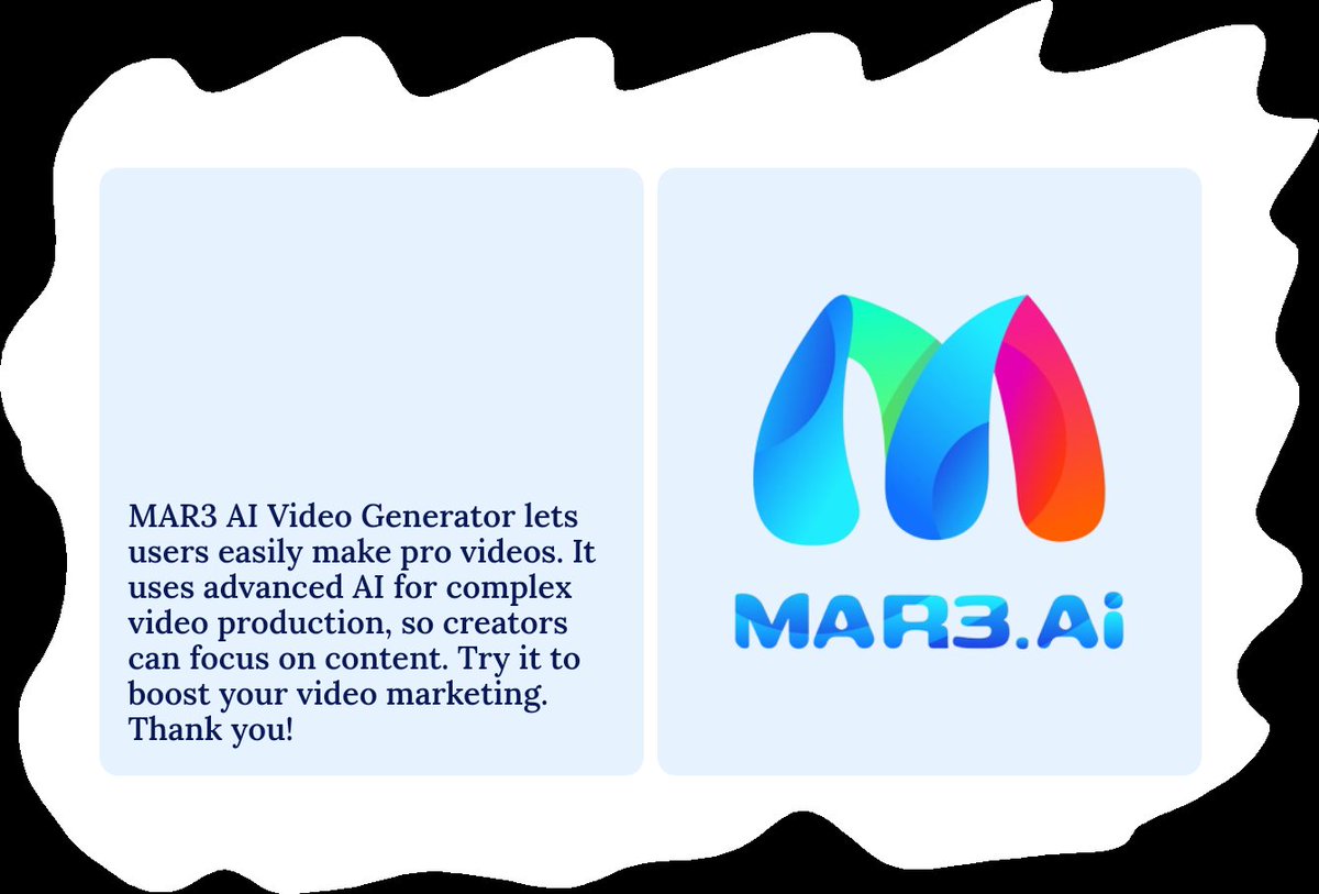 optic0ns's tweet photo. 🎥 Create incredible videos effortlessly with @Mar3_AI!
🤖 Transform your ideas into stunning visuals in no time. Perfect for content creators, marketers, and storytellers.
👉Check it out: https://t.co/2BJj50zh4g) 🚀
#crypto #AI #Blockchain #gamefi #nft #tooo #Mar3AI https://t.co/Vu2c8G7vkP