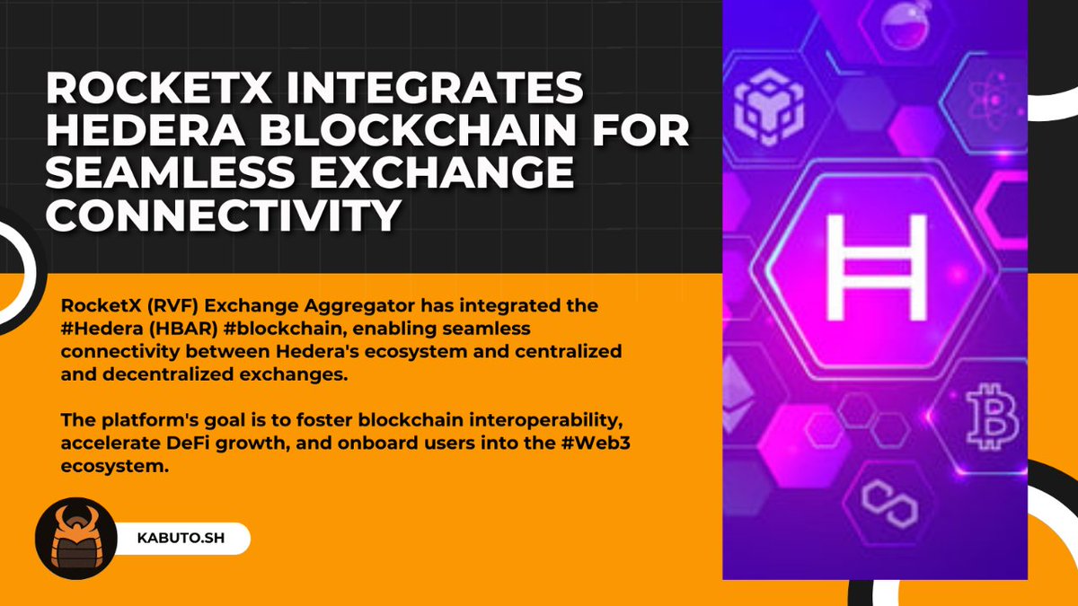 #RocketX Exchange Aggregator adds Hedera (HBAR) blockchain! Now, HBAR connects with #exchanges, boosting liquidity across major blockchains. RocketX drives DeFi growth and #blockchain interoperability.
Source: u.today/rocketx-rvf-ex…