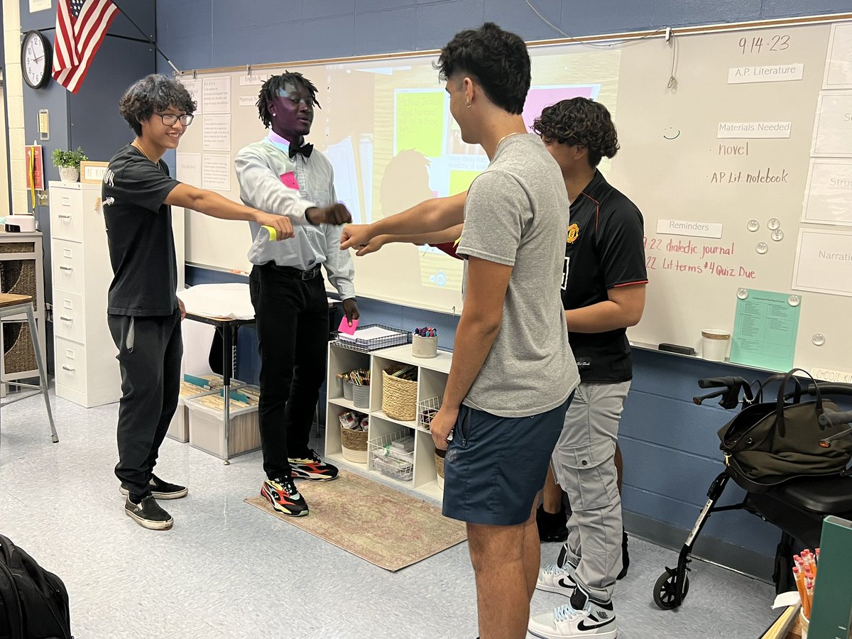 MrsgTravis's tweet photo. English IV students @NaplesHS using rhetoric to sell their product to their peers for 100$. Would you buy Maya Cards? #ccps #sharktank #collaboration https://t.co/FvIrFDoyvH