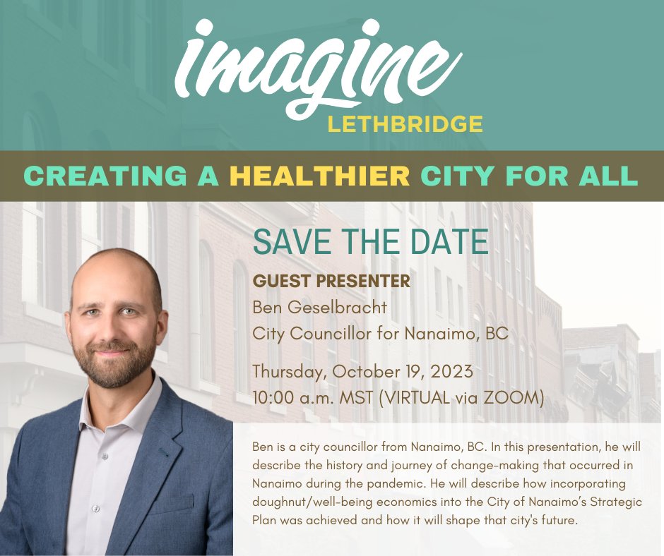 Save the Date!
Please mark your calendars to join us on Thursday, October 19, 2023, at 10 am with guest speaker, Ben Geselbracht from the City of Nanaimo.
Please stay tuned for how to register - coming soon!