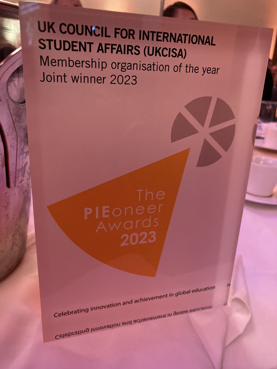 Delighted that @UKCISA has won Membership Org of the year at #PIEoneers23 - jointly with our friends and colleagues @UUKIntl