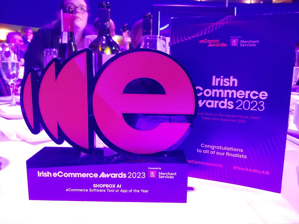 We won. Back to back wins of eCommerce Software of the Year #irishecommawards 2023 #backedbyaib
