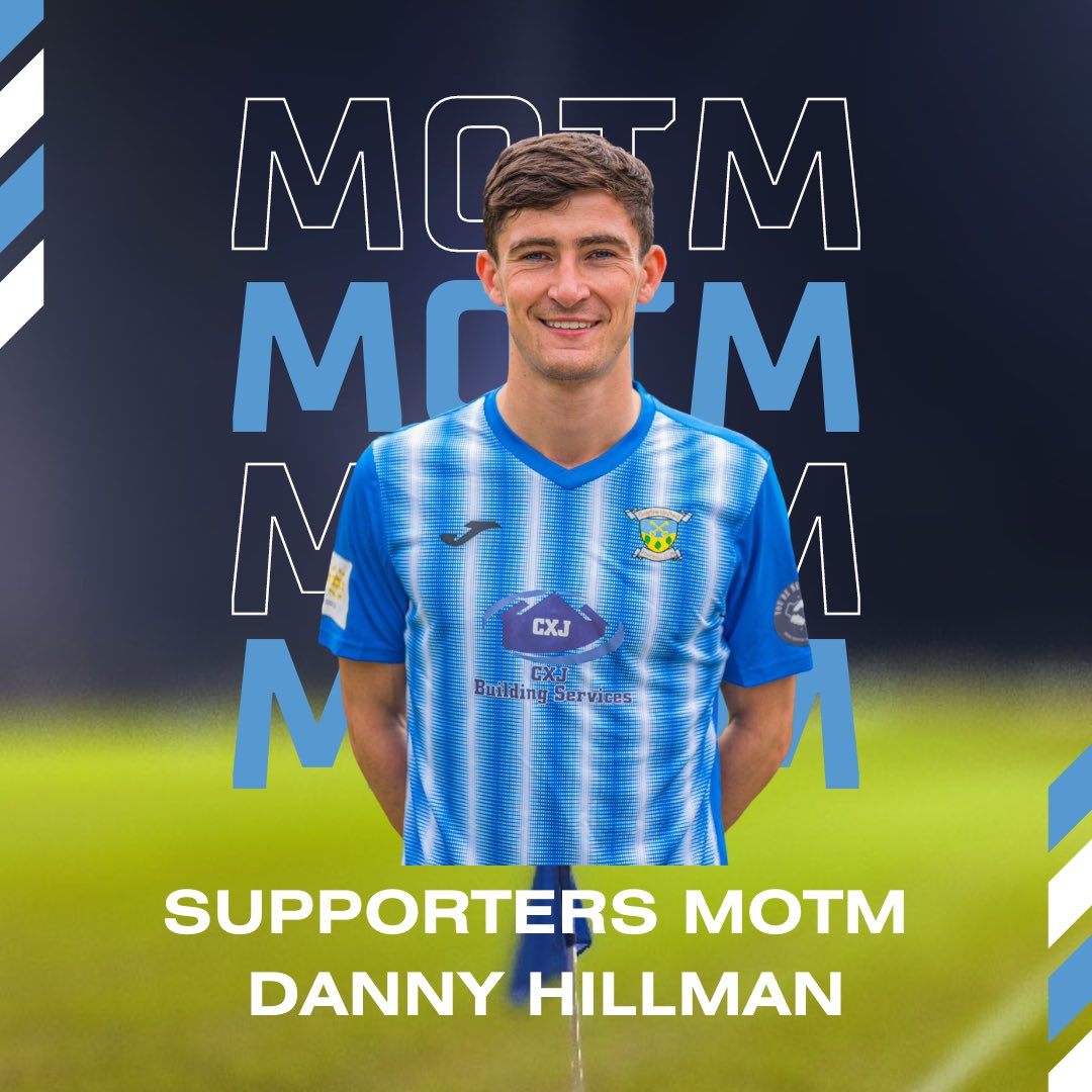Supporters Man Of The Match for today against Ammanford AFC, after a solid 90 minutes, Danny Hillman.

Great performance, well played Danny!

🔵⚪️🔴 | #UppaGoyt