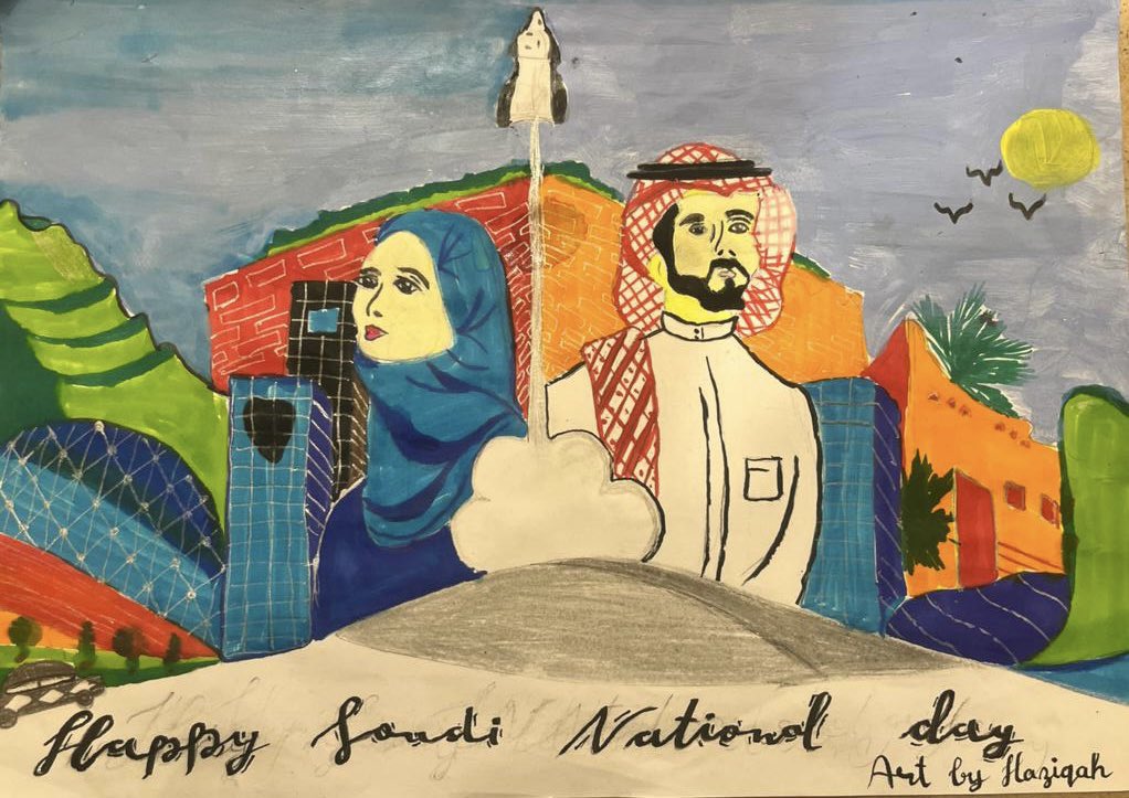 haneef_8027's tweet photo. @arabnews Happy Saudi National Day

art by my kid https://t.co/g2Cbmc0tAv