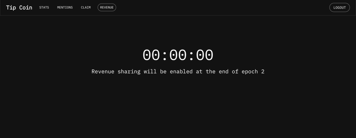 Don't be sad when Epoch 3 ends 🥳 $tip
There is a long journey awaiting us... 💃 
Who knows, maybe 'Tip Tech' is waiting for us on the stage after Revenue.😮 <a href="/tipcoineth/">tipcoin</a>