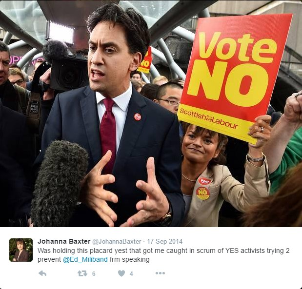 Innealadair's tweet image. Although I did know about her activism in the "let's all stay on the Tory grant" Better Together campaign.