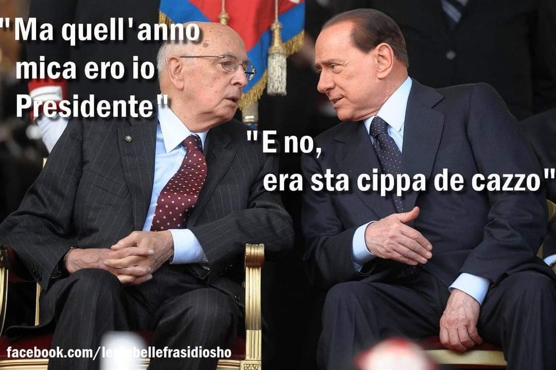 Ora si staranno chiarendo sul golpe del 2011 #GiorgioNapolitano