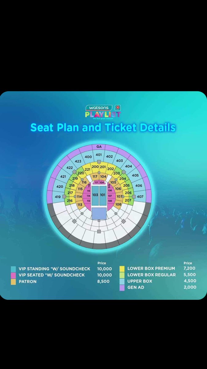 focus4ken's tweet photo. WTS LFB 

Watsons Playlist Concert

1 LOWERBOX REGULAR
Section: 217-PORT6, Row: 7, Seat: 11

₱4,000 (no items) (up for 2gives)

RFS:  May work po, di pwede mag day off. 

Please reply or hit me a DM! https://t.co/k5XAHA6JOM