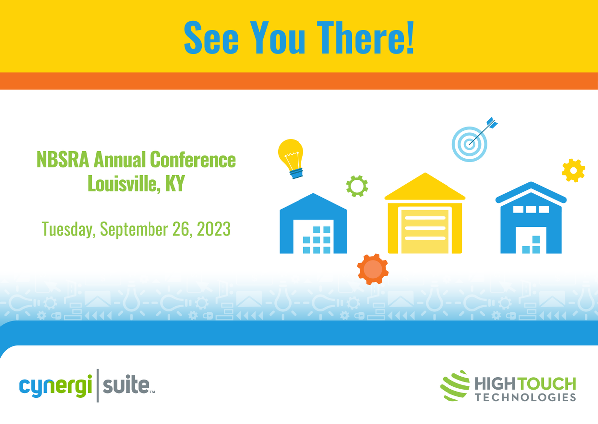 HighTouch's tweet image. Headed to the #NBSRA conference? Catch us there, and learn how cynergi|suite can help set your barn and storage rental business apart. #RTO #RTOSoftware