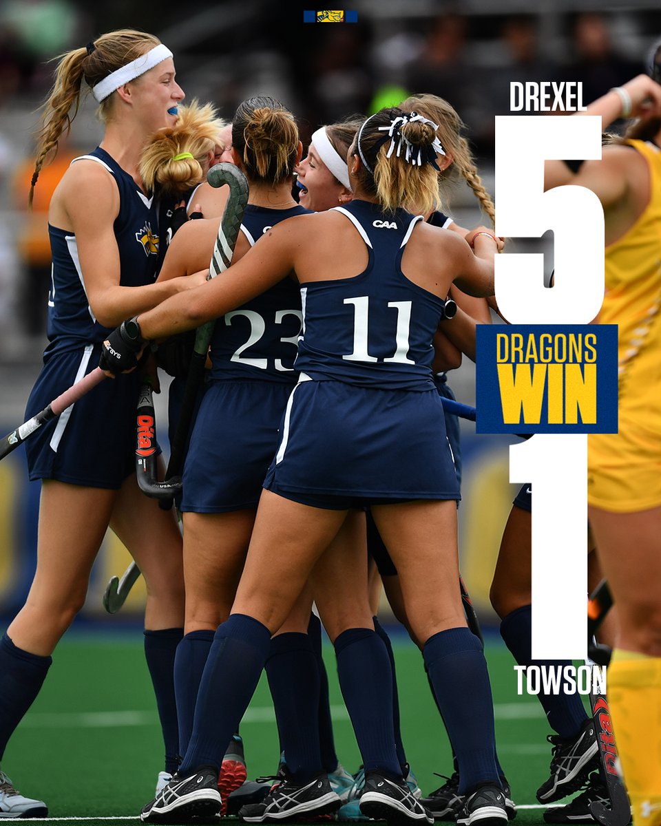 Five different Dragons score in the team's first CAA win of the season! 

#FearTheDragon