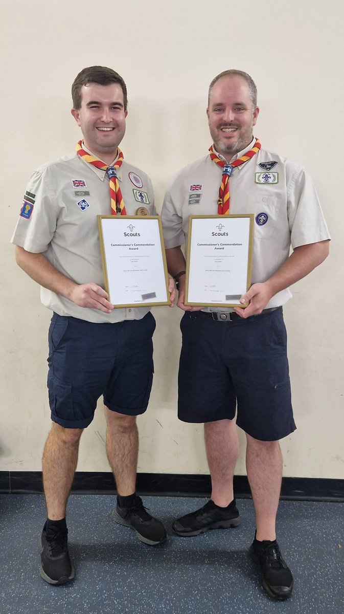 wistastonscouts's tweet photo. Thank you all for your attendance this evening for our AGM and Summer Camp Video launch ☀️🏕️🎥

Congratulations to @smithybop &amp; @_tomaustin on receiving a Commissioners Commendation Award for services to the group 👏🏼 https://t.co/ABcy8zvPe0