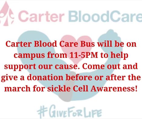 September 28, 2023 .The Theta
Theta Chapter of Omega Psi Fraternity, Inc and The Eta Zeta Chapter of Phi Beta Sigma Fraternity, Inc. will be hosting a Sickle Cell Awareness March alongside with a Blood Drive. Come out to donate, learn more, show awareness 💜