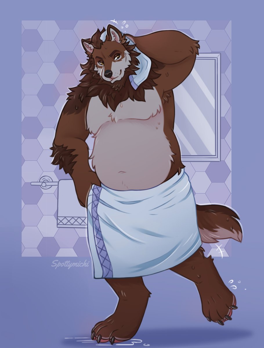 After shower
#showers #furryarts #chubby #bellyfur #furryartwork #furryart  #fatfur