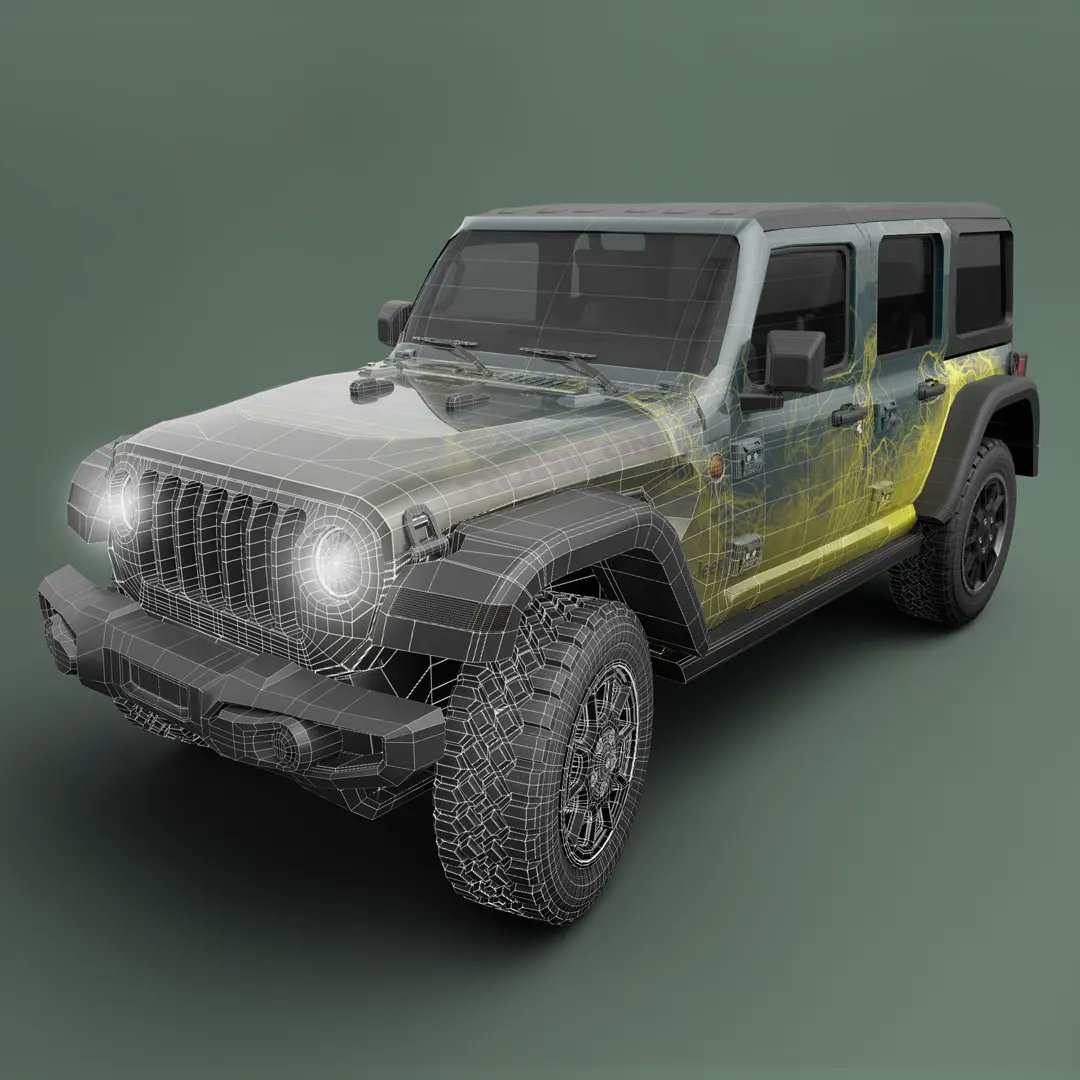 JavierRumego's tweet photo. I've always loved this car. This is why I enjoyed making this 3D Low-medium polygon Jeep Wrangler. I hope you like it.
.
.
.
.
#modeling #3d  #3dmodeling  #jeep #cars #adventure #wrangler #maya #aurodesk #pothoshop #stylelife #substancepainter #adobe https://t.co/FYn6vf64mD