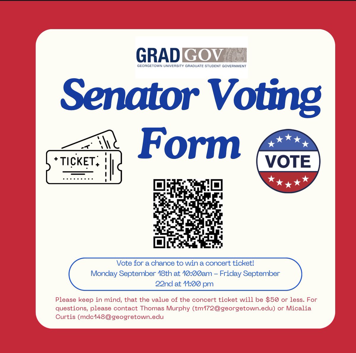 Georgetown Graduate Student Government tweet media