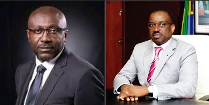 GabonElection23's tweet photo. #aGabon 
Léon Armel Bounda Balonzi ancien ministre des Travaux publiques et Vincent de Paul Massassa ancien ministre du Pétrole tout deux  placés sous mandat de dépôt et envoyés à sans famille ce vendredi 22 septembre. https://t.co/g6aYrka4cV