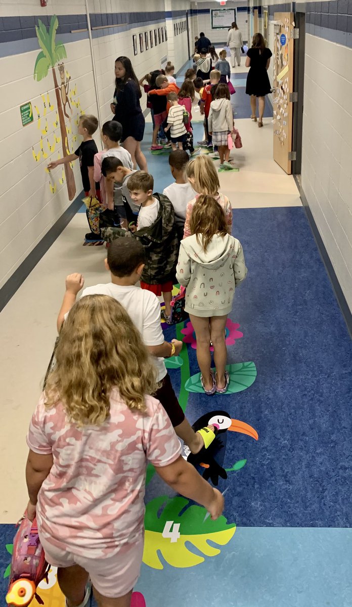 Grade 1 students at Crystal Lake School trying out our new sensory path! #ellingtonunplugged #crystallakeschool