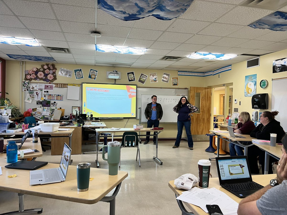 Great day of collaborating and sharing between colleagues on what excellent learning environment look like <a href="/Crestomere/">Crestomere School</a> #ele #principaldays #preassessment #continuumofsupport
