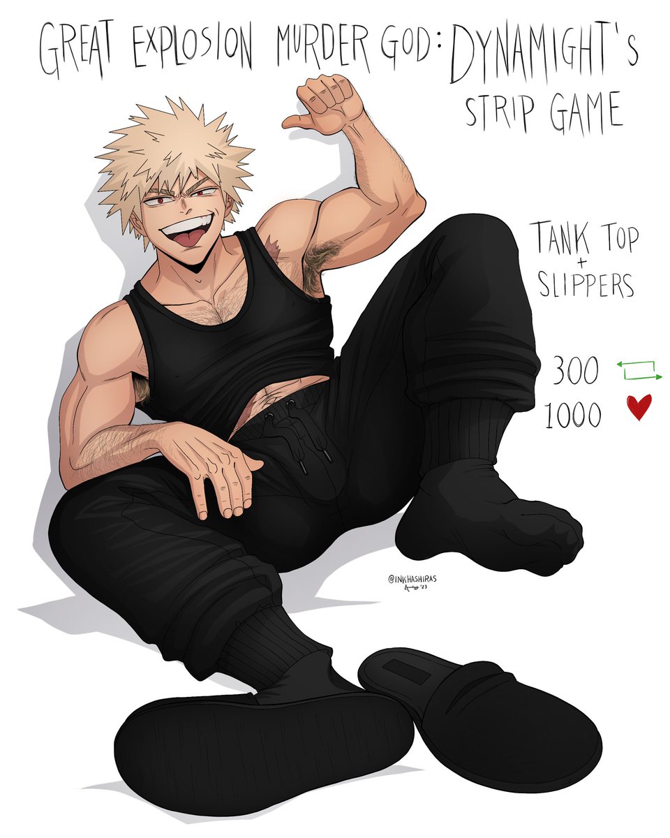 The wait is over.
Bakugo’s Strip Game part 1 💥💥💥
