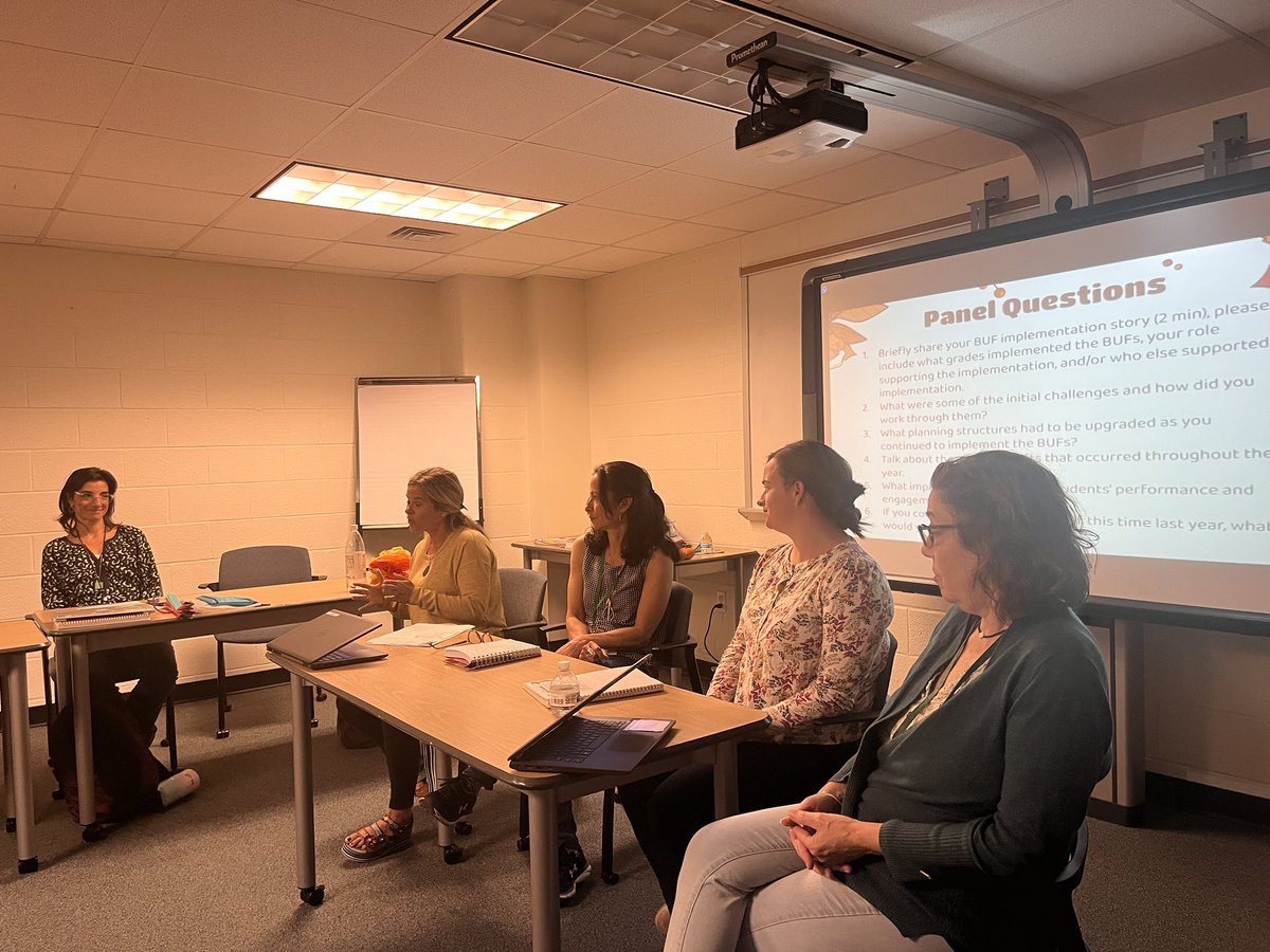 Our 1st TWI Coaches’ meeting of the year! It’s always great to be in person with this groups of mujeres talentosas y dedicadas. We dug deep into the #formativeassessments to get a better understanding of how to plan for instruction! #BUF #contentallocation #duallanguage