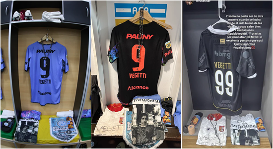 Apesar das poucas partidas pelo Vasco, Pablo Vegetti já caiu nas graças dos cruzmaltinos. Bastante ligado às causas sociais, o atacante atuou ativamente no apoio à família de Valentino Blas Correas, jovem de 17 anos assassinado pela polícia de Córdoba em 6 de agosto de 2020.