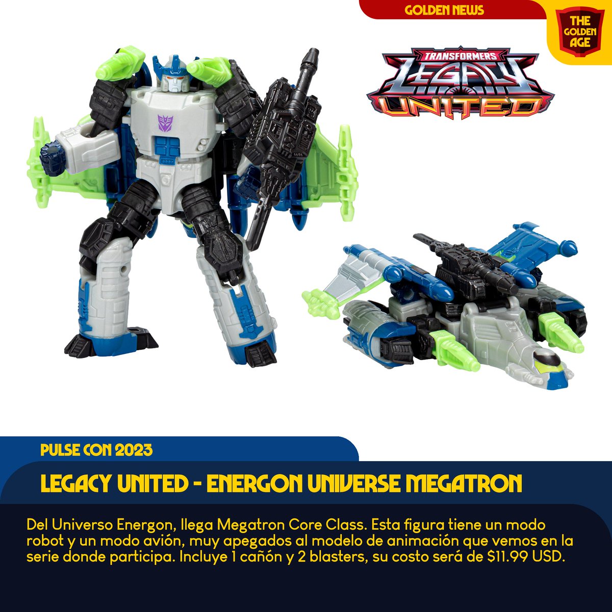 TFthegoldenage's tweet image. Tras el vistazo a los juguetes basados en Transformers animated, hoy Hasbro presentó la primera oleada de figuras de Transformers Legacy United, que será la línea del 40 aniversario de la franquicia en 2024.
#transformers #PulseCon2023