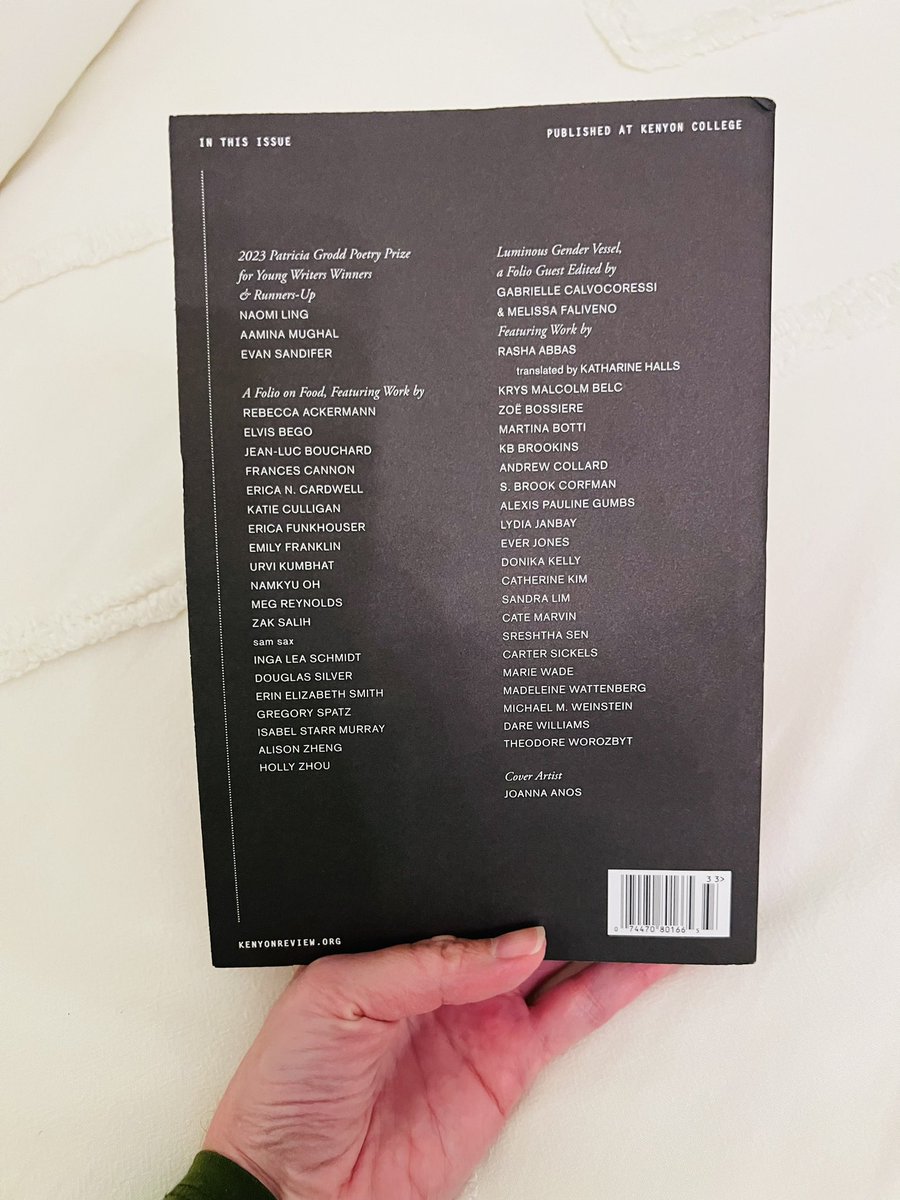 Well, I know what I’m doing with my rainy weekend now! Can’t wait to read you @rebackermann <a href="/jlucbouchard/">Jean-Luc Bouchard</a> <a href="/krysmalcolmbelc/">krys malcolm belc</a> @earthtokb @zoebossiere <a href="/Dare_Williams13/">Dare Williams</a> <a href="/rocketfantastic/">G. Calvocoressi</a> <a href="/kenyonreview/">Kenyon Review</a> !!!