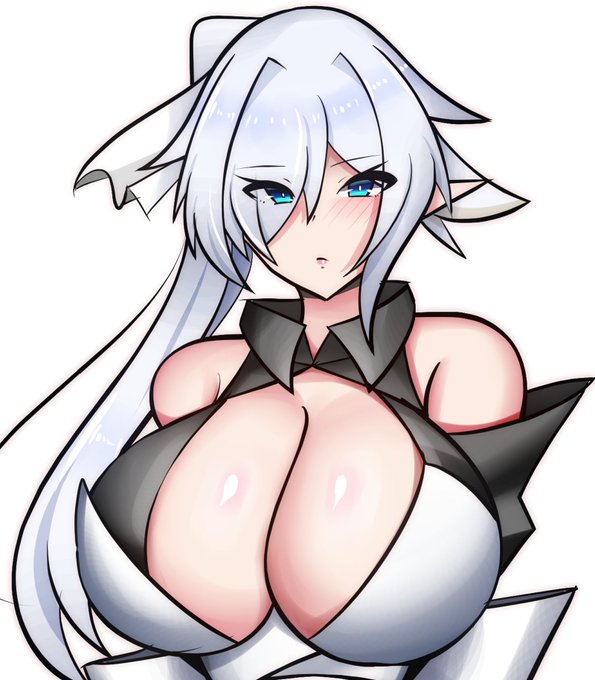 新うちの子『ミュセル』を描きました。人魚のシエルちゃんの創作ワールドの人物で、エルフのメイドさん。誰かさんにそっくりですが、別世界の別人。 