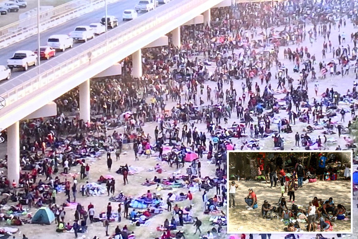 BREAKING 🚨: 2,388,350 illegal immigrants have crossed the border so far this fiscal year — surpassing last year's record-breaking numbers. 

The CBP waited until Friday afternoon to drop updated numbers for the regime sponsored invasion. 

• 7.6 MILLION illegal aliens since